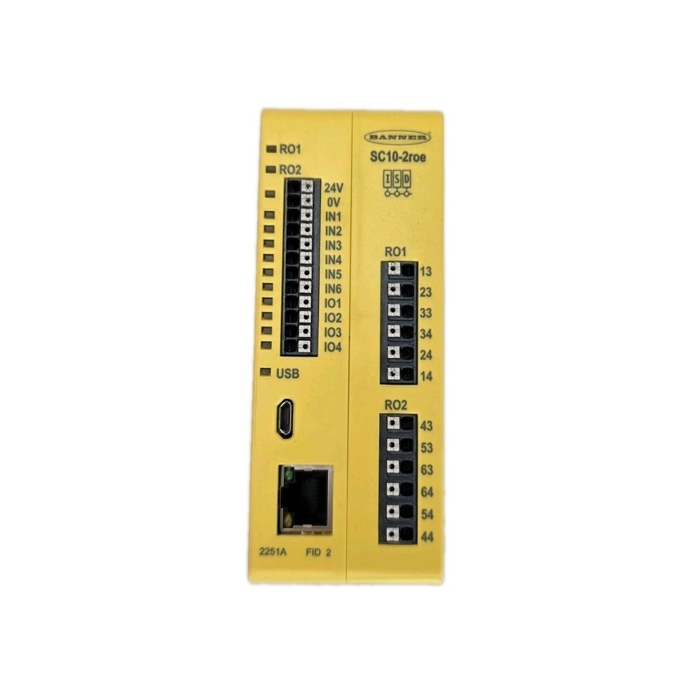 Banner SC10-2roe P/N 806222 ISD Safety Controller 10 Inputs 2 Relay Outputs